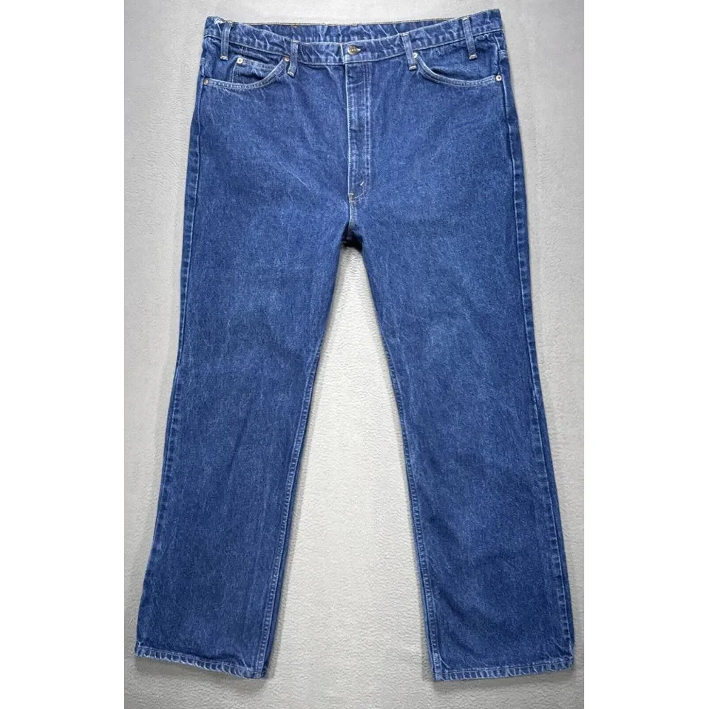 Vintage Levis 517 Jeans Orange Tab Mens 42x32 (38x30) Blue Boot Dark Denim USA